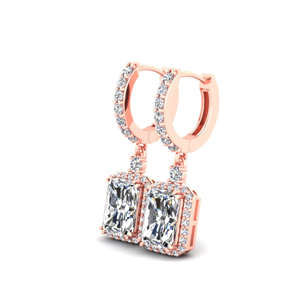 14ct Rose Gold Zirconia Women's Earring Polly