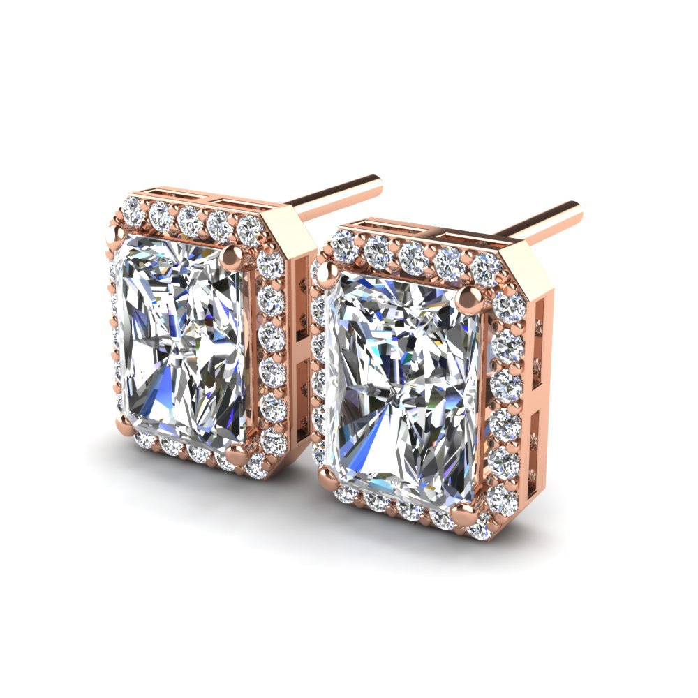 14ct Rose Gold Zirconia Women's Earring Sammy