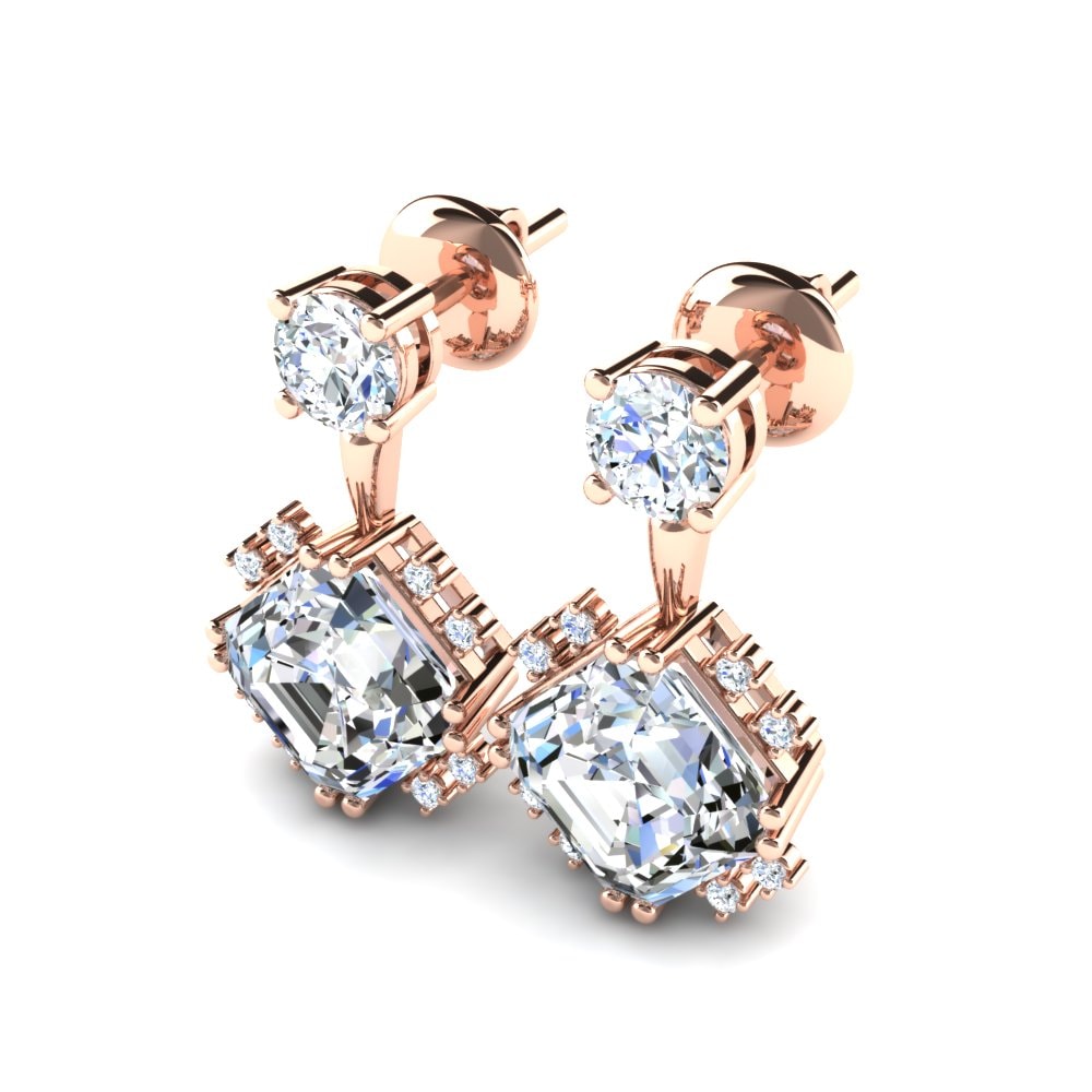 18ct Rose Gold Lab Grown Diamond Women's Earring Suzie