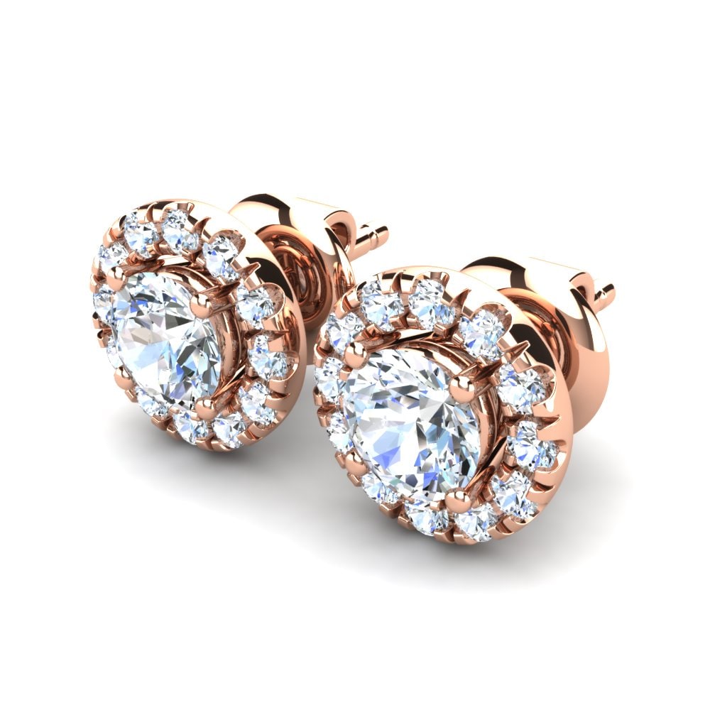 14ct Rose Gold Zirconia Women's Earring Faiga