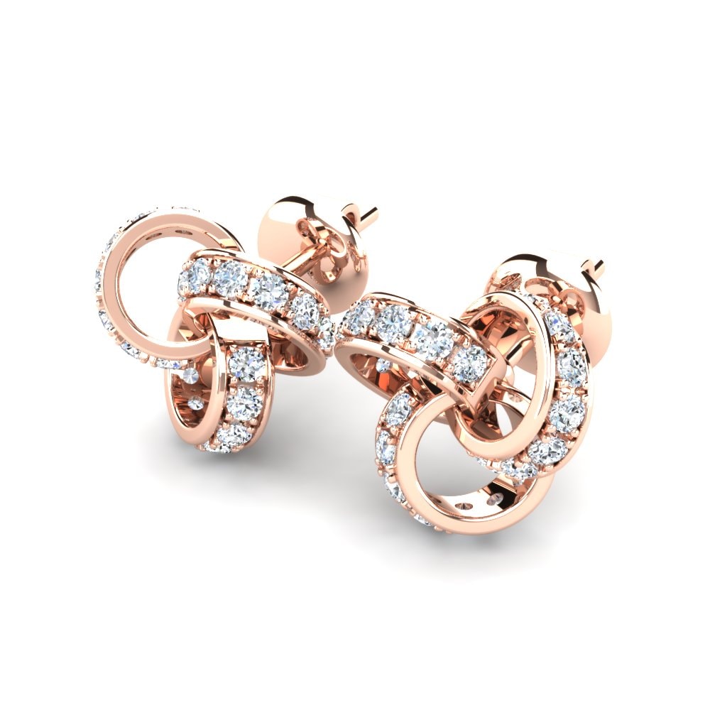 18ct Rose Gold Lab Grown Diamond Women's Earring Marietta