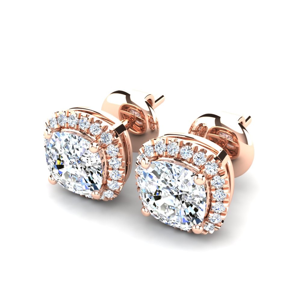 14ct Rose Gold Zirconia Women's Earring Nicky