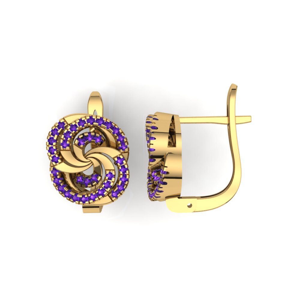 Améthyste Boucle d'oreille femme Jasmine