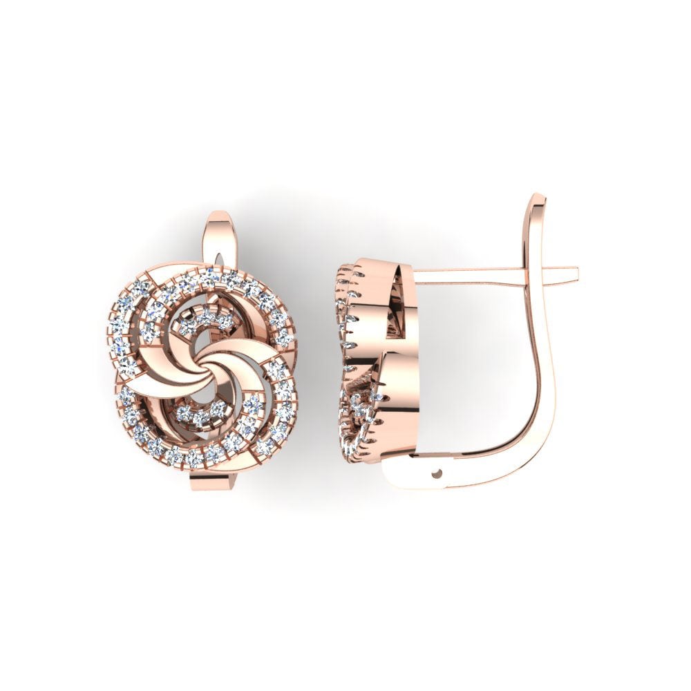 14ct Rose Gold Zirconia Women's Earring Jasmine