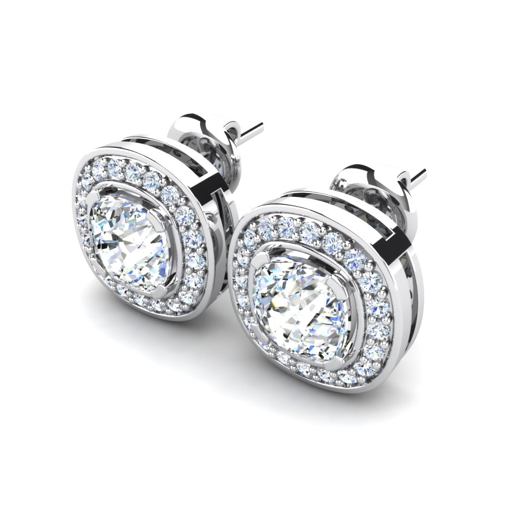 950 Palladium Diamond Women's Earring Carmen