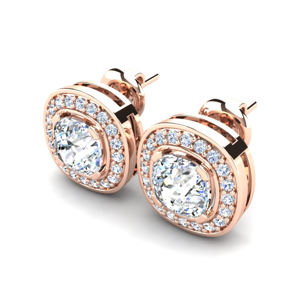 14ct Rose Gold Zirconia Women's Earring Carmen