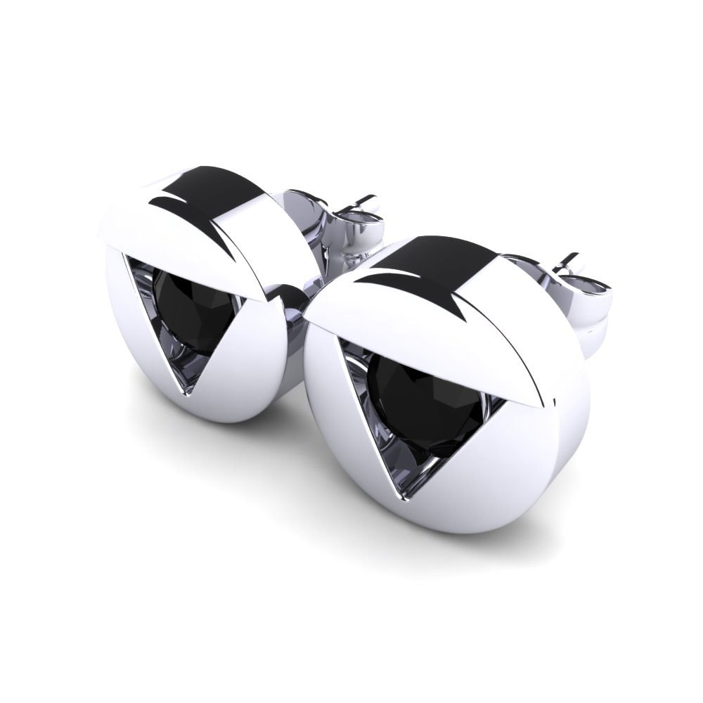 950 Palladium Black Sapphire Earring Lisso