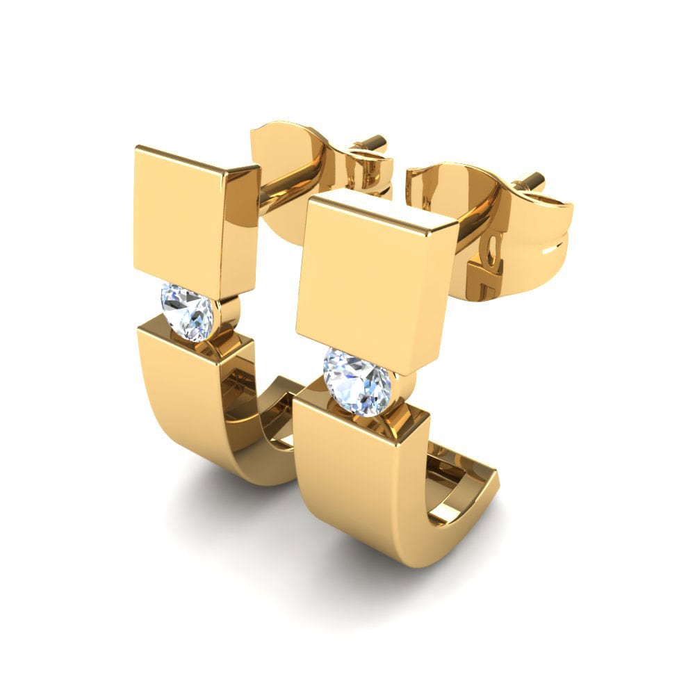 Oro Giallo 750 Diamante Orecchino da donna Tansy