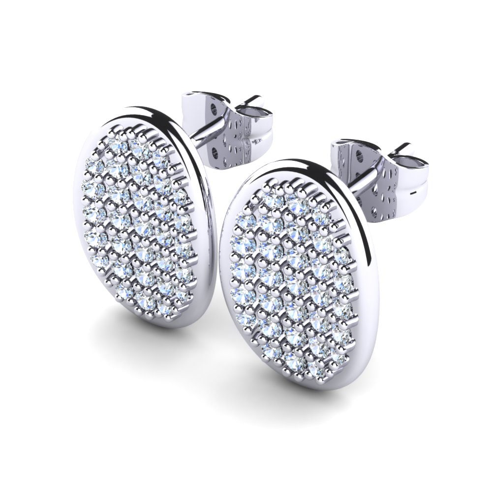 950 Palladium Diamond Women's Earring Fionce