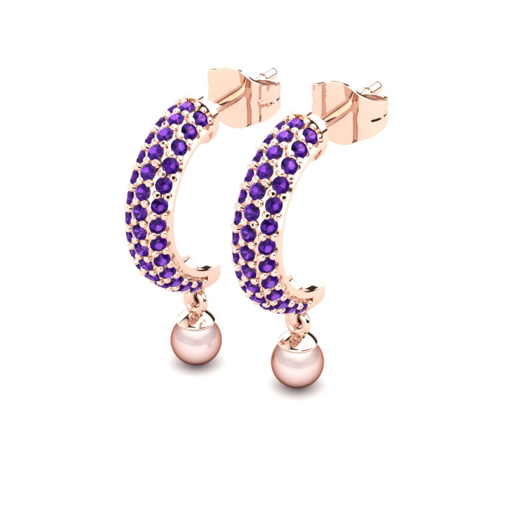 18ct Rose Gold Women's Earring Avery Ø4 mm