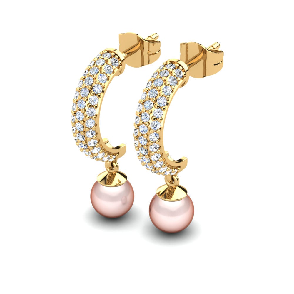 9ct Rose Gold Lab Grown Diamond Women's Earring Avery Ø6 mm