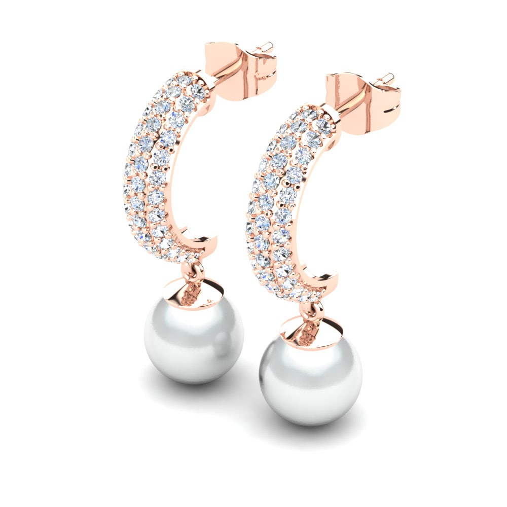 9ct Rose Gold Lab Grown Diamond Women's Earring Avery