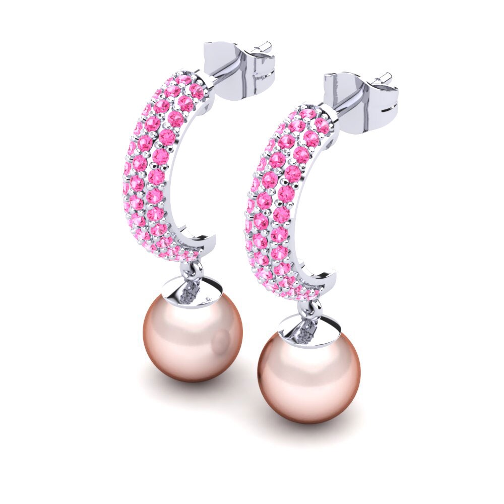 Turmalina rosa Pendiente de mujer Avery