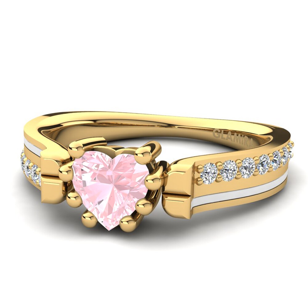 Rose Quartz Engagement Ring Arcangela
