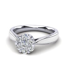 Enamel Diamond Engagement Rings