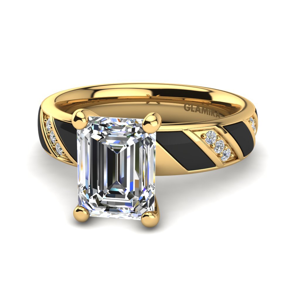 9ct Yellow Gold Engagement Ring Ildegonda