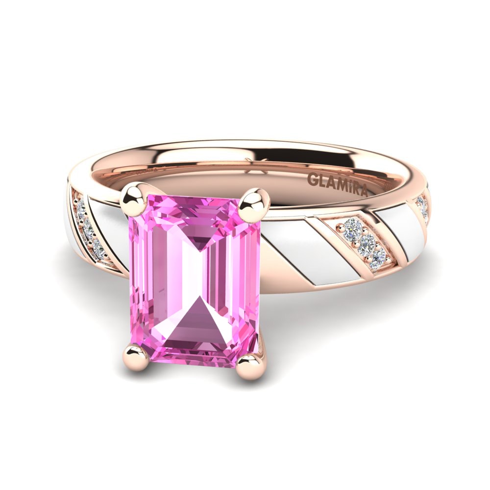 Pink Tourmaline Engagement Ring Ildegonda