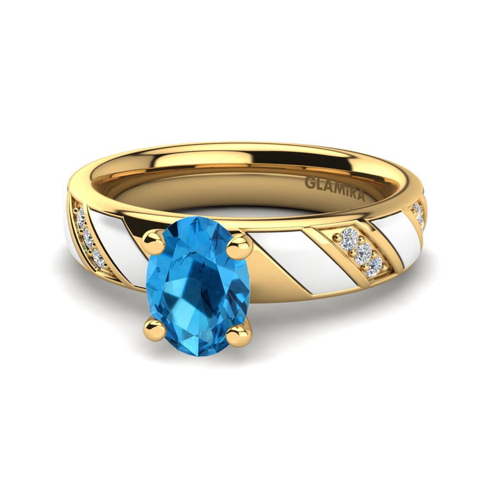Blue Topaz Engagement Ring Libera