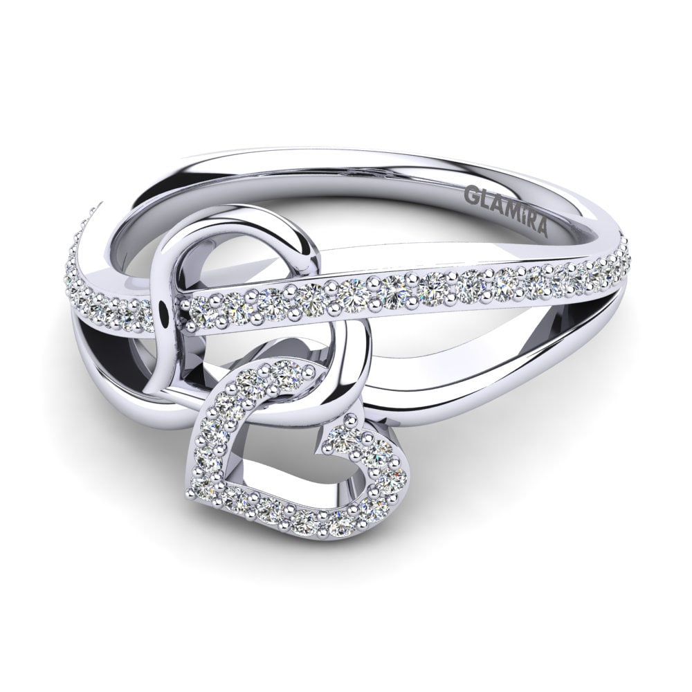 Zafiro blanco Anillo Eadith
