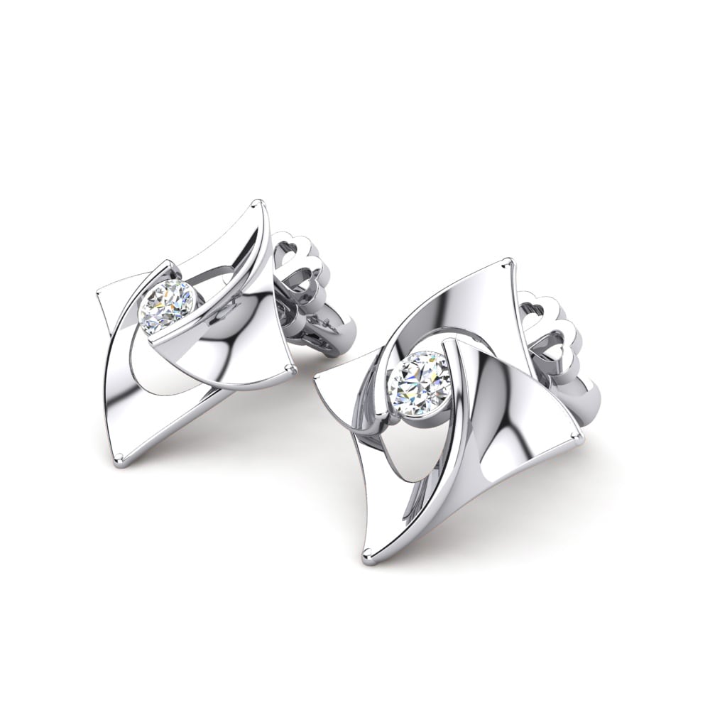 950 Palladium Diamond Women's Earring Vivienne