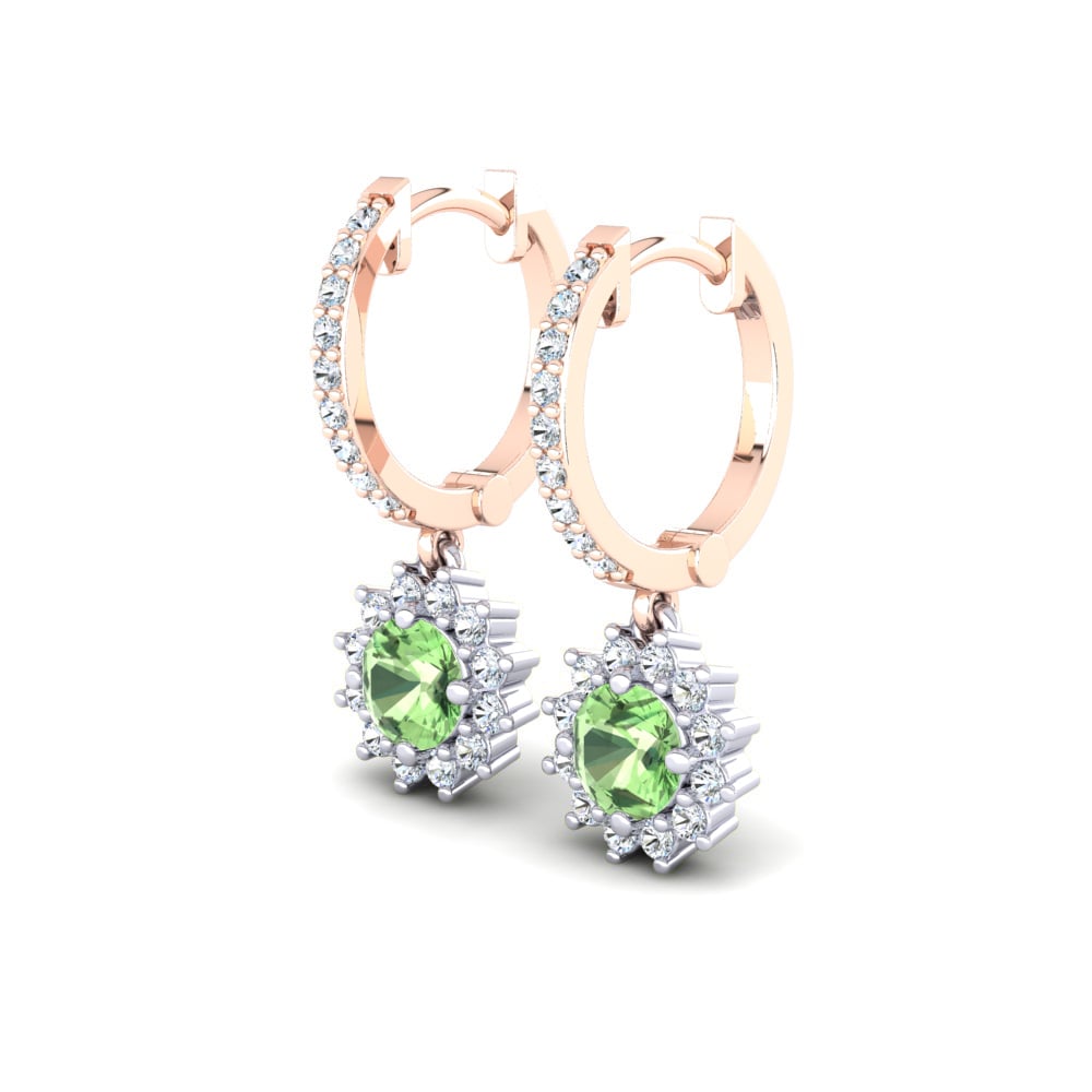 white_red-375 Ametista Verde Brincos Feminino Lucille