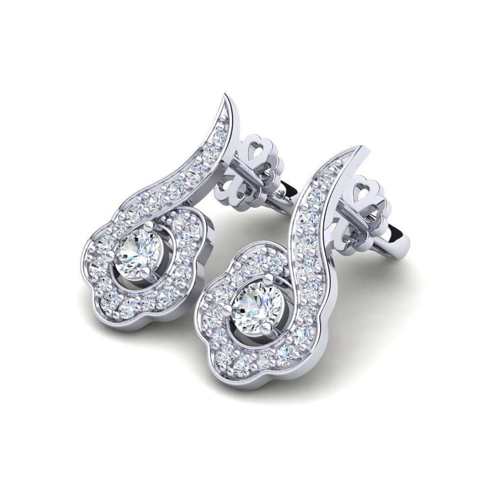 Moissanite Dames Oorbellen Paisley
