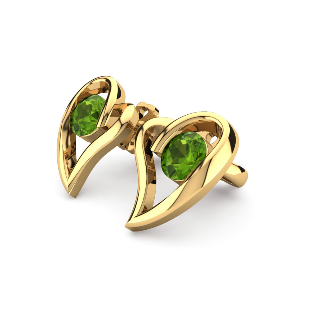 18k Oro Amarillo Peridoto Pendiente de mujer Melinda