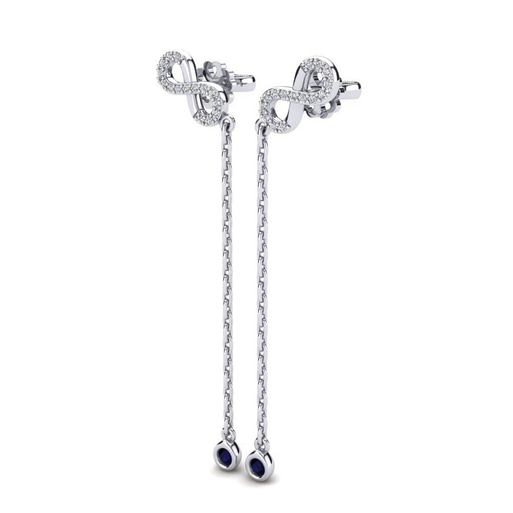 Dark Blue Zirconia Women's Earring Alberta