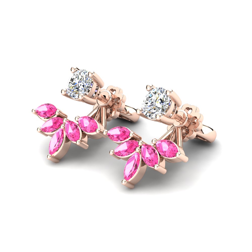 Marquesa Turmalina rosa Pendiente de mujer Alessa