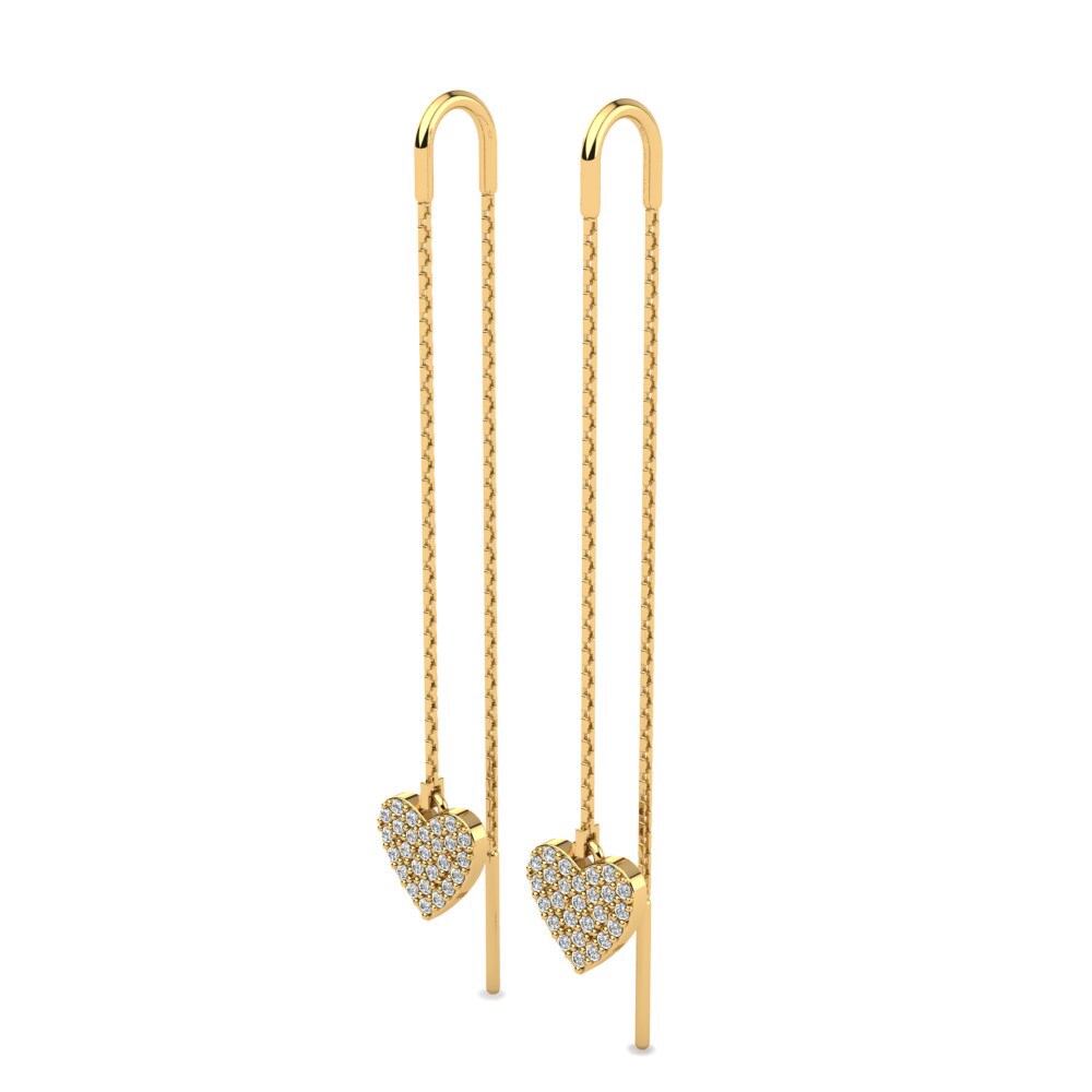 9ct Yellow Gold Lab Grown Diamond Women's Earring Benedetta