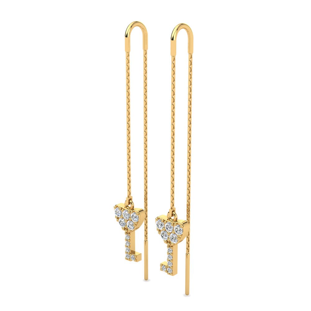 Gelbgold 585 Damen ohrring Delfina