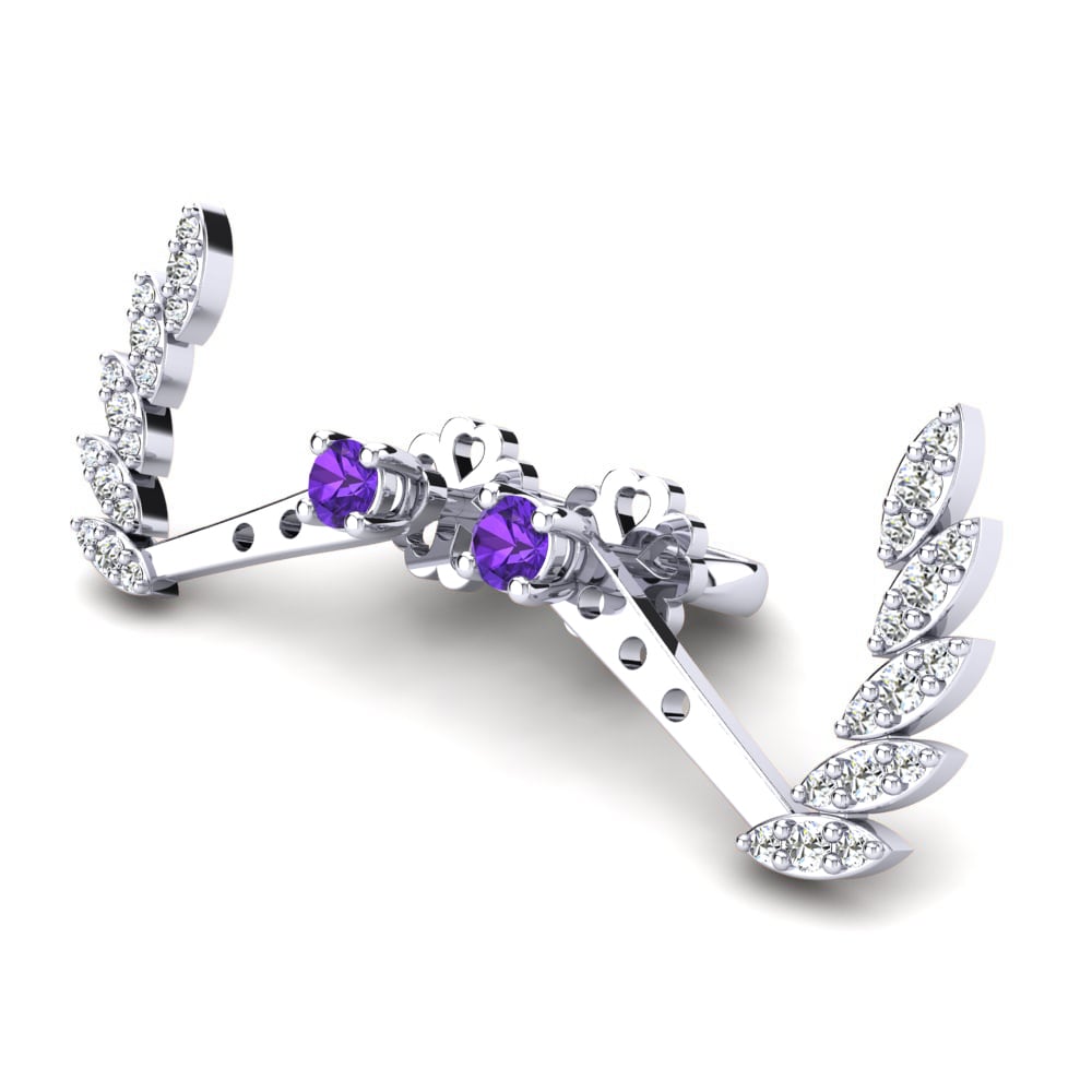 Améthyste Boucle d'oreille femme Mirella