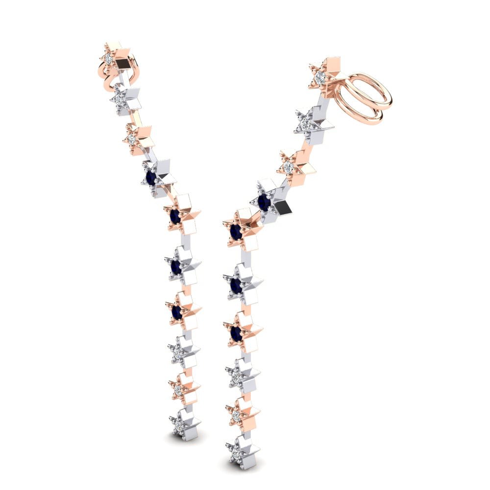 18ct White & Rose Gold Women's Earring Nicolina