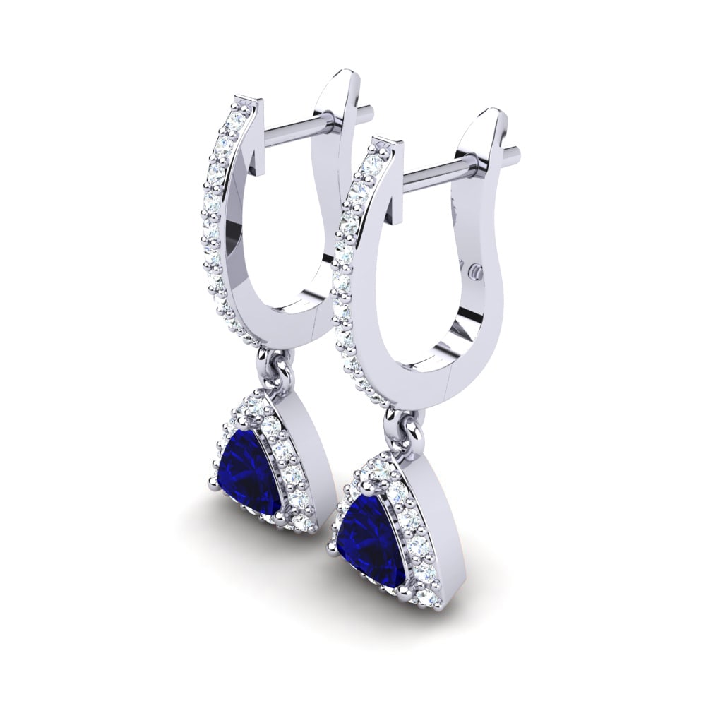 Donker Blauwe Zirkoon Dames Oorbellen Palmira