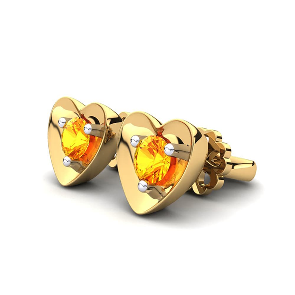 14ct Yellow & White Gold Citrine Women's Earring Alba