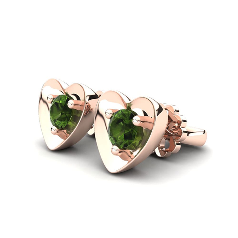 14ct Rose Gold Green Tourmaline Women's Earring Alba