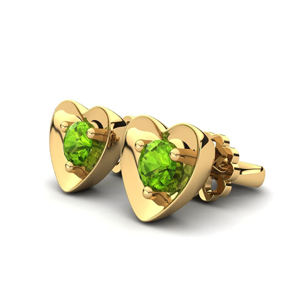 18k Oro Amarillo Peridoto Pendiente de mujer Alba