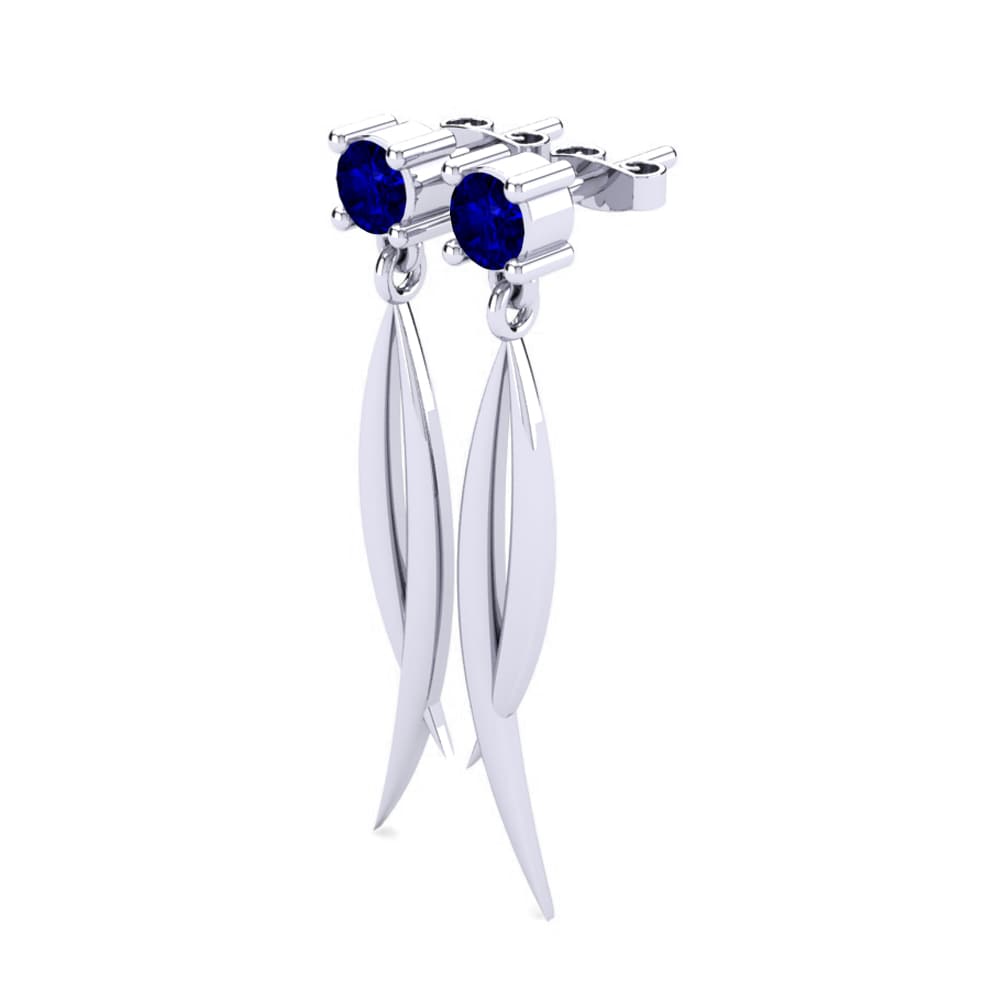 Dark Blue Zirconia Women's Earring Ecateri