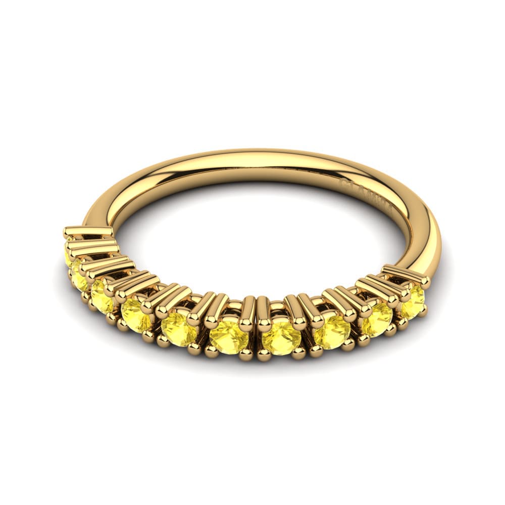 14ct Yellow Gold Yellow Sapphire Ring Edera