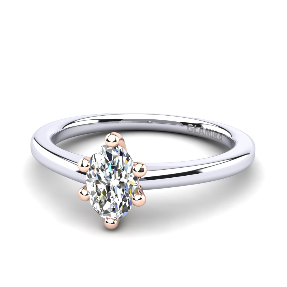 14K White & Rose Gold Engagement Ring Egidia