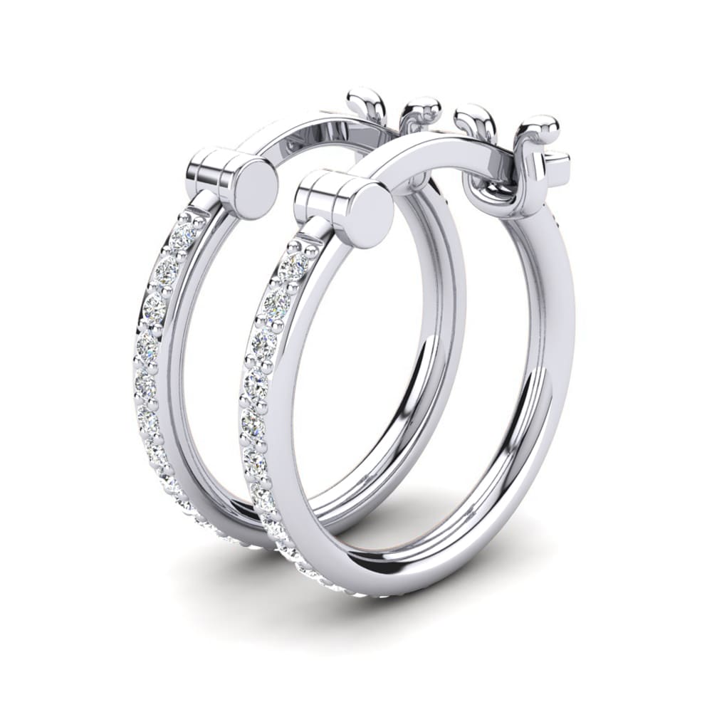 Đá Moissanite Bông tai nữ Elgia 12 mm