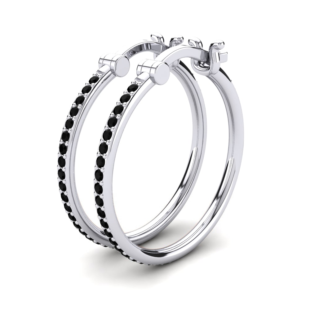 black-onyx Bông tai nữ Elgia 18 mm