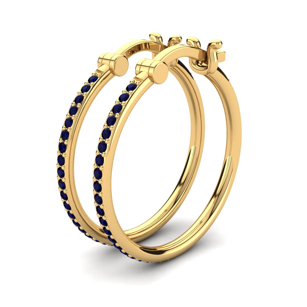 14K Geel Goud Dames Oorbellen Elgia 18 mm