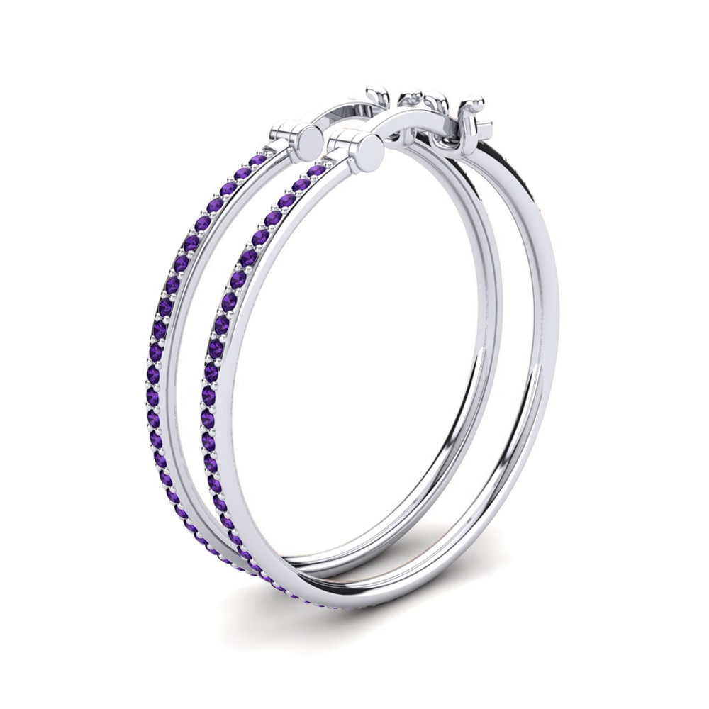 Amethyst Damen ohrring Elgia 25 mm