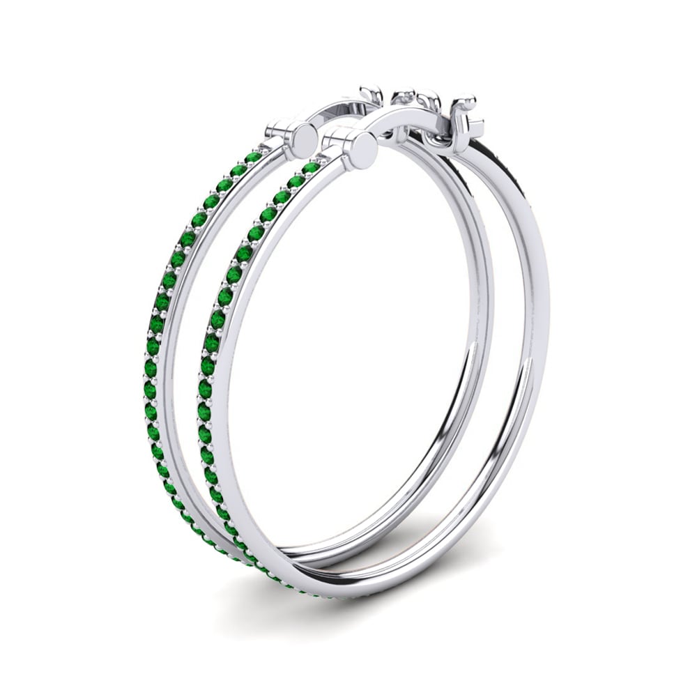 Grüner Zirkonia Damen ohrring Elgia 25 mm