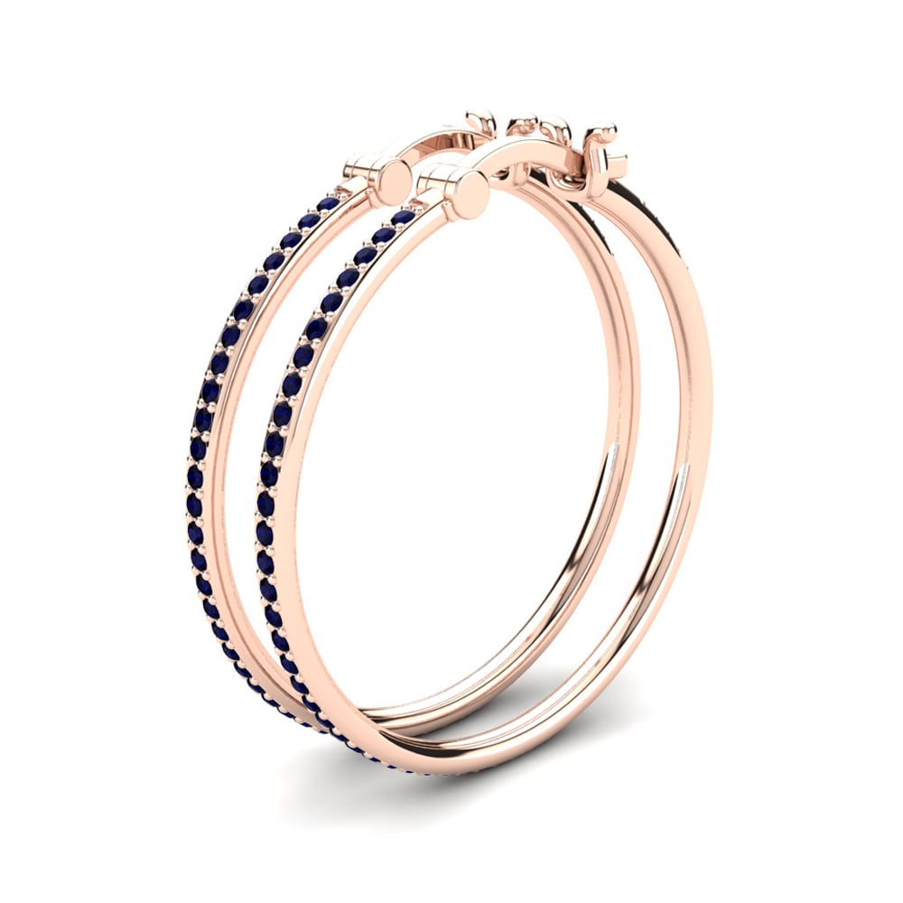 Or rose 585 Boucle d'oreille femme Elgia 25 mm