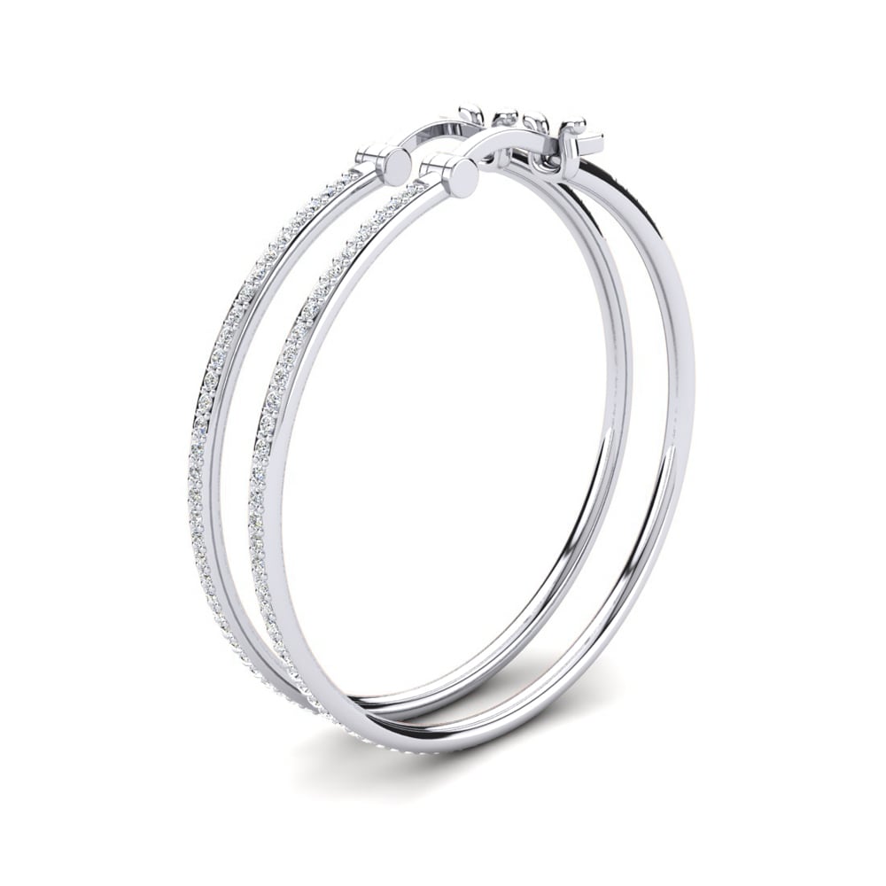 Moissanita Pendiente de mujer Elgia 32 mm