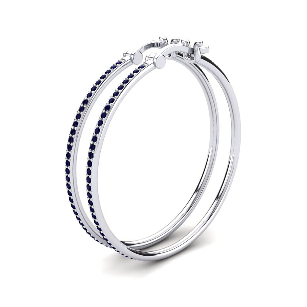 Đá Zirconia Xanh Lam Bông tai nữ Elgia 32 mm
