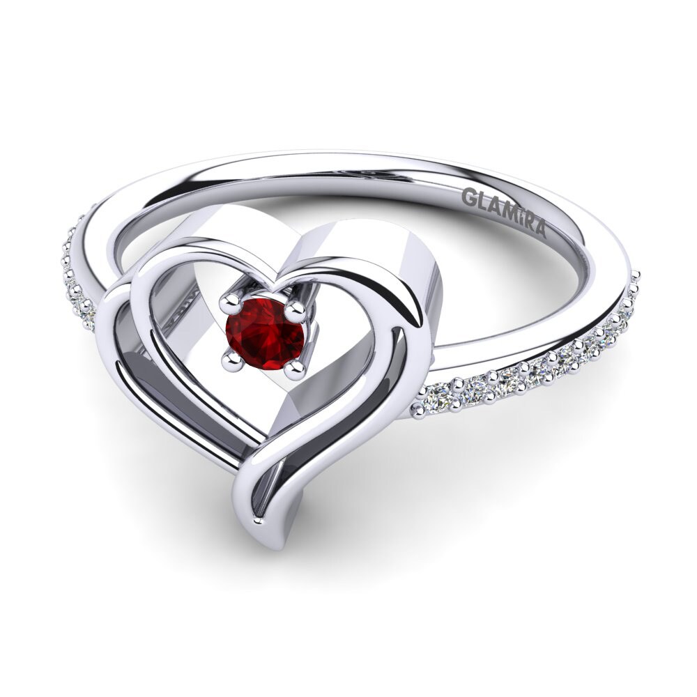 Zircone Rosso Anello Ellane