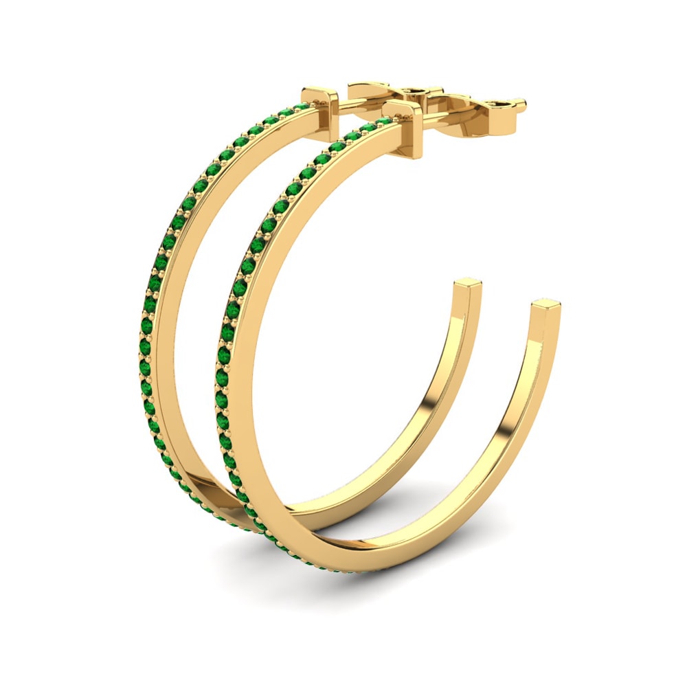 Grüner Zirkonia Damen ohrring Epifania 25 mm